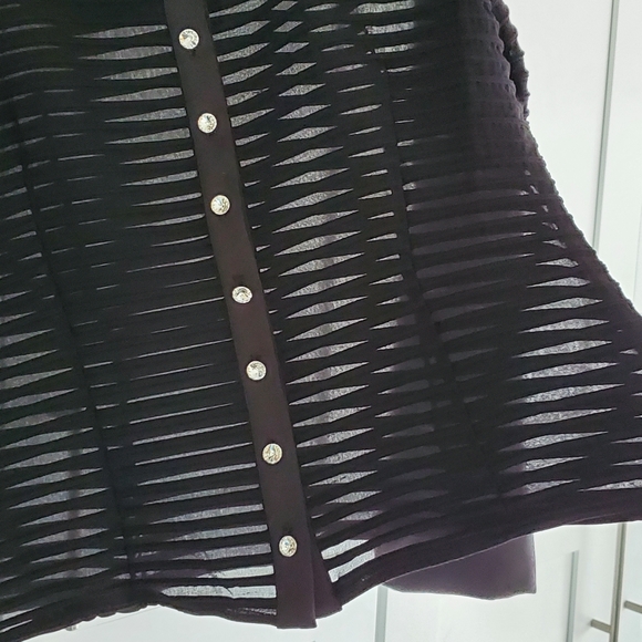 JS Collection Black Sheer Top size 12 - Picture 5 of 13